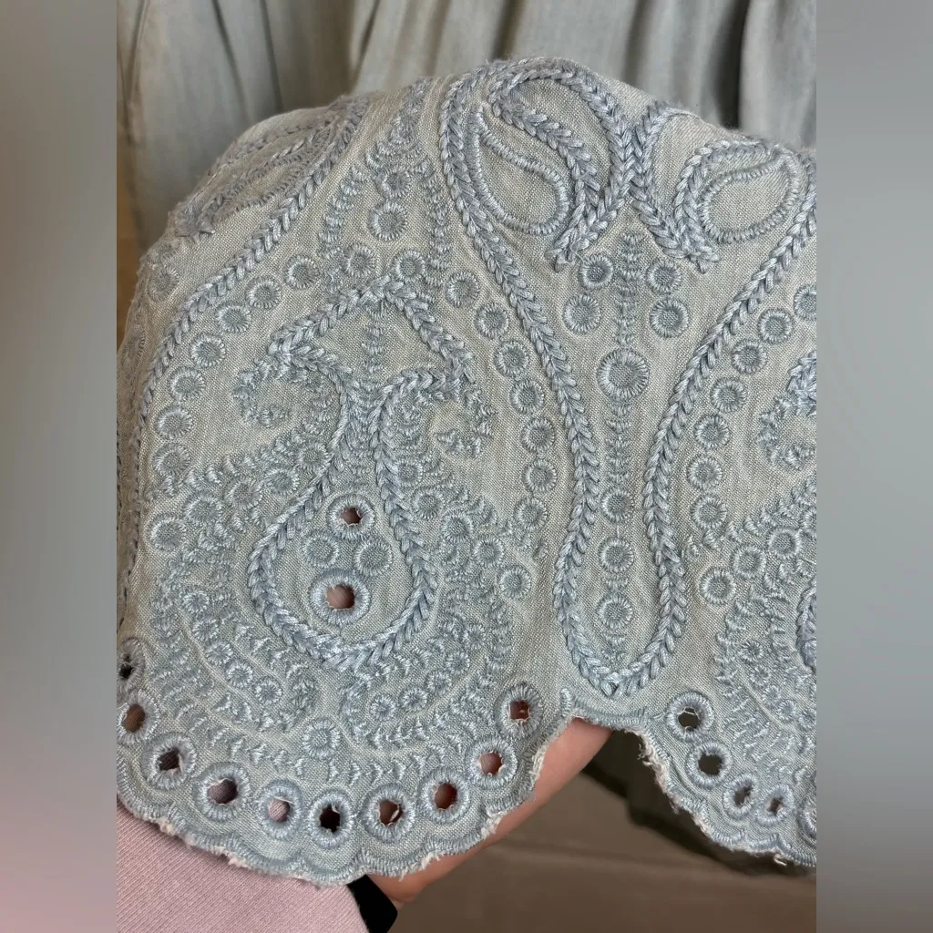 Maurices Women’s Sleeveless Chambray Light Blue Summer Mini Dress Size Medium - Image 5