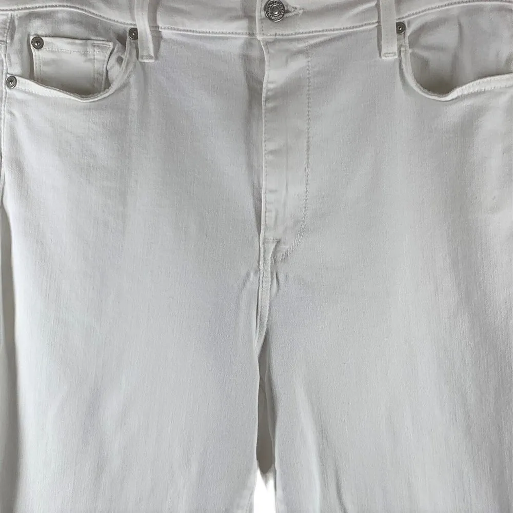 7FAMK White The High Waist Ankle Skinny Jeans Size 32 7 For All Mankind - Image 3