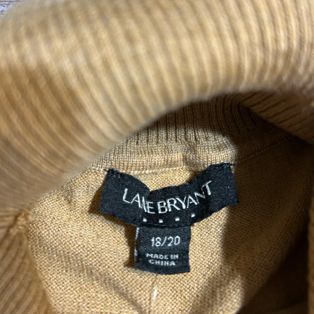 Lane Bryant Classic Tan Turtleneck Sweater - Image 6