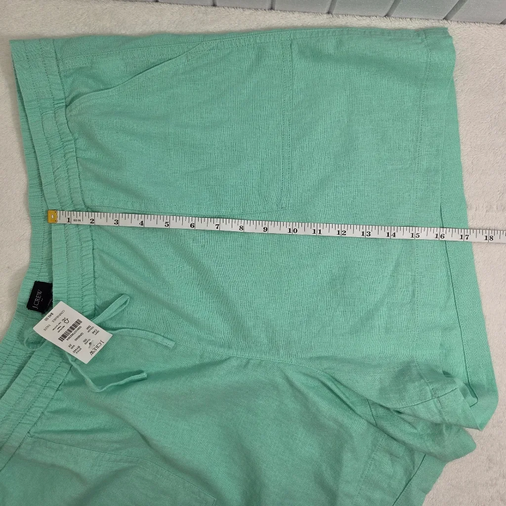 J.Crew Linen-blend drawstring short in Mint Size 2X NEW‎ - Image 5