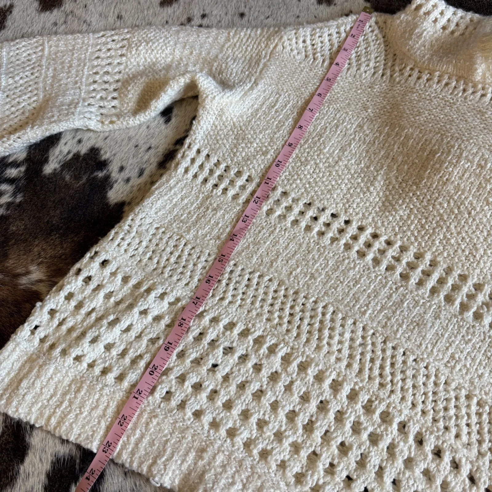 ANTHROPOLOGY Hooded Knit Sweater in ivory Size XS - Image 8