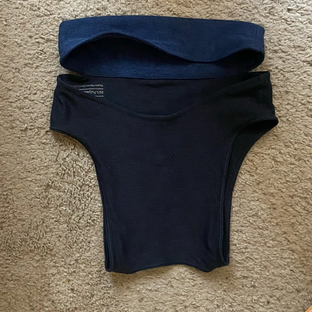 Outdoor Voices Womens Athletic Sports Top Bra S Small Navy Black Gray Bust 30 32 - Image 5