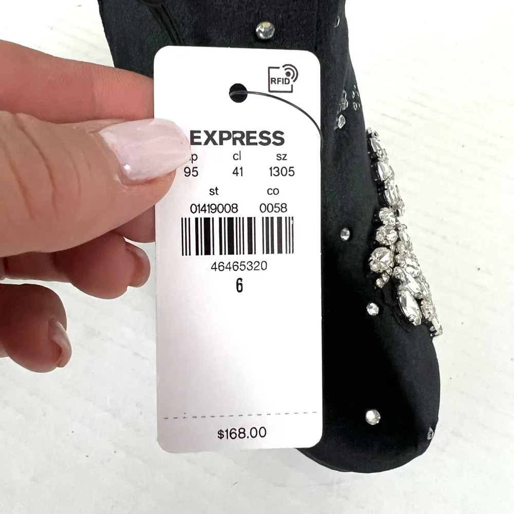 NEW - Express Rhinestone Embellished Platform Heeled Ankle Boots - Size 6 - Image 11