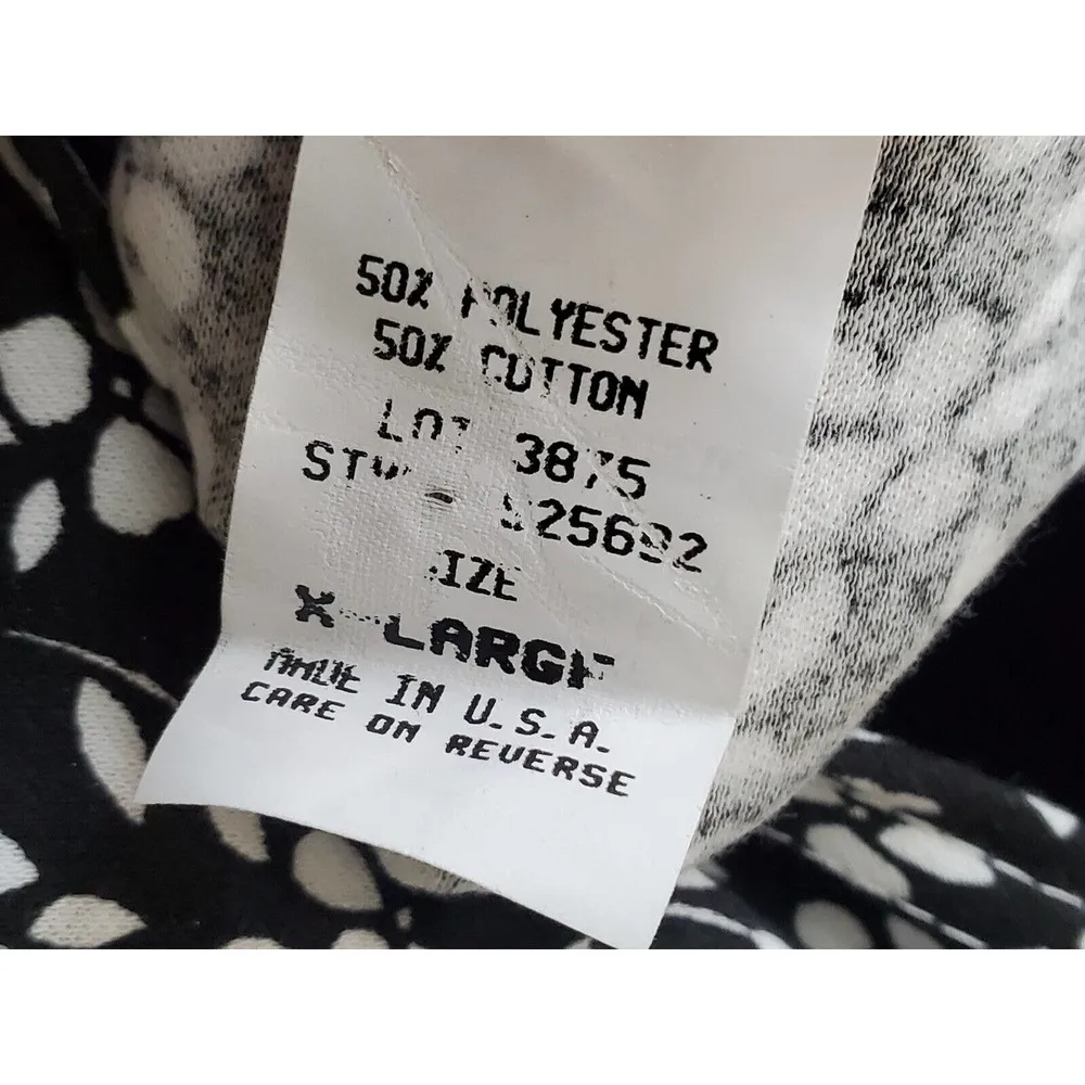 Leisure Life Women's Black Floral Polyester Round Neck Short Sleeve Jumpsuit XL - Image 8