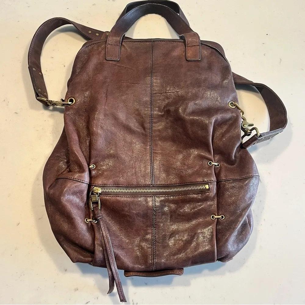 Brown KOOBA Ava Fold Over Hangbag - Image 2