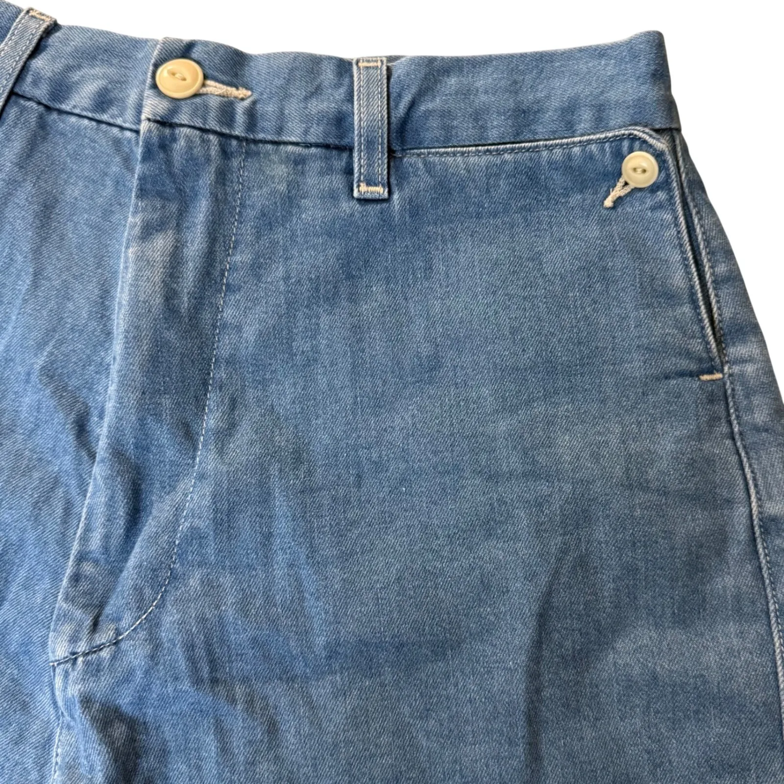 Levi's Made and Crafted Trouser Shorts Japanese Denim Blue WOMENS SIZE 30 - Image 3