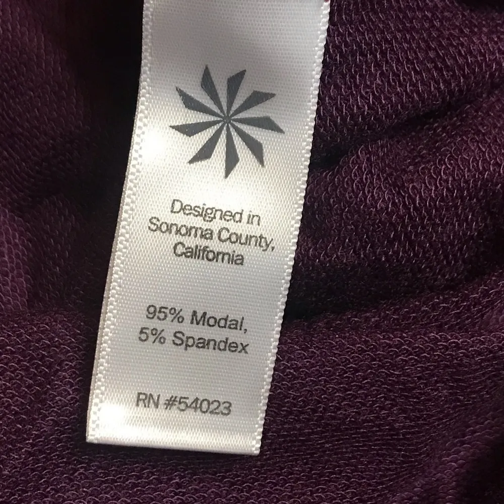 Athleta Cross Back Sweatshirt Dress Plum Purple - Image 7