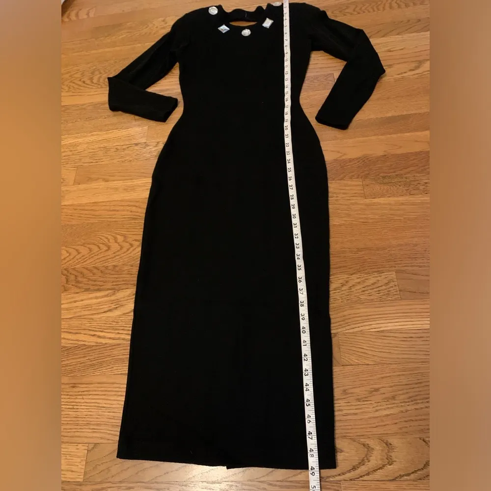 Vintage  black sweater dress 100% wool size XS - Image 10