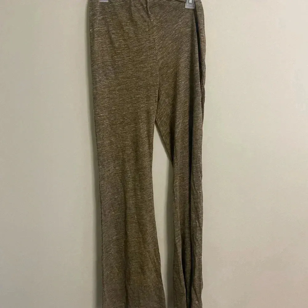 Zara Basic Collection Knit Flare Pants Women's Size Small Brown - Image 2
