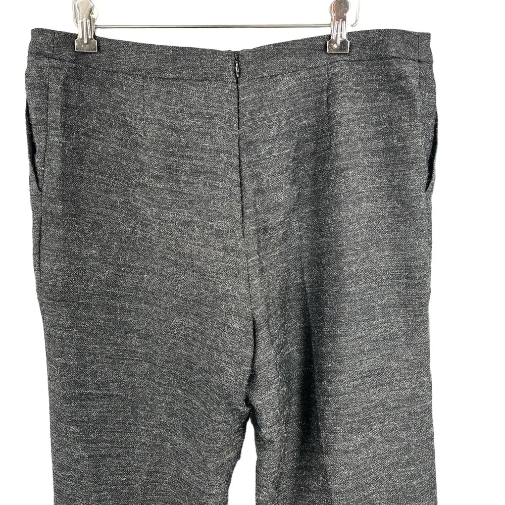 Carolina Herrera Pants Dark Gray Metallic Trouser Office Formal Size 12 - Image 4
