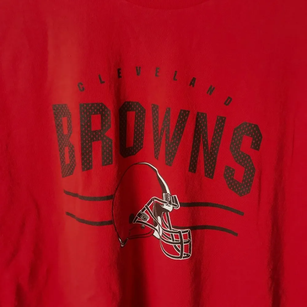 Cleveland Browns T Shirt Vintage Y2K Red 2XL XXL American Football Team NFL Logo - Image 5