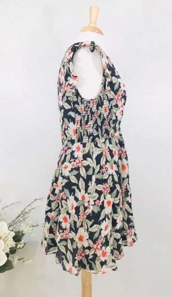 Rebecca Taylor Kamea Smocked Floral Flutter-Sleeve Silk Dress Women’s Size 10 - Image 6