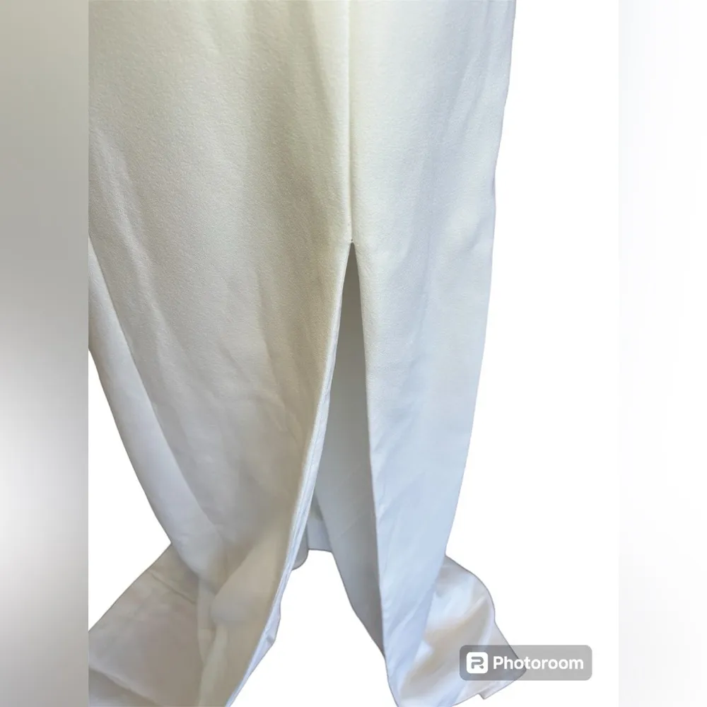 Aidan Mattox Size 2‎ Women's White V - Image 5