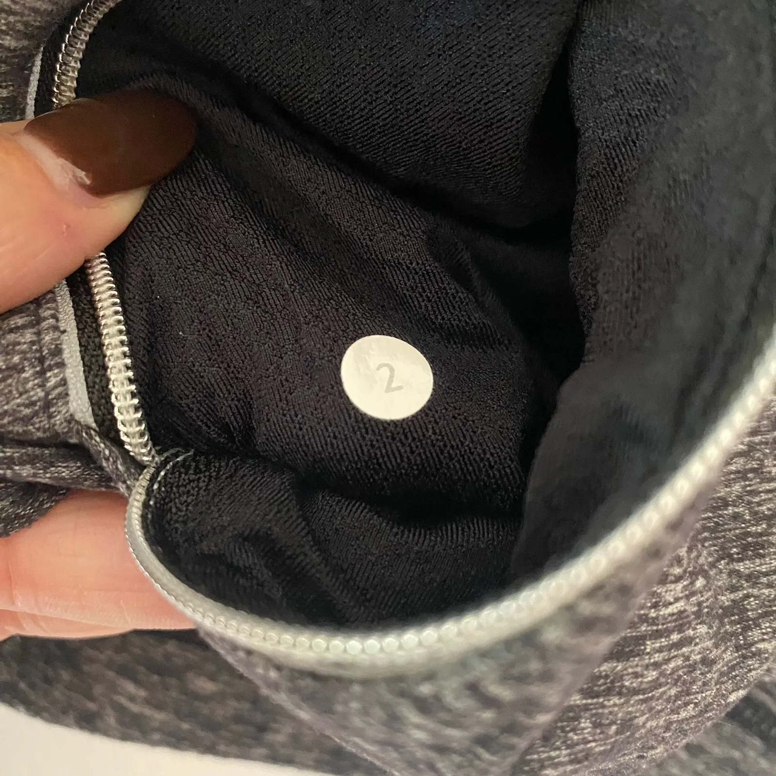 Lululemon Gray Black Quarter Zip Run Your Heart Out Pullover Women's size 2 - Image 5