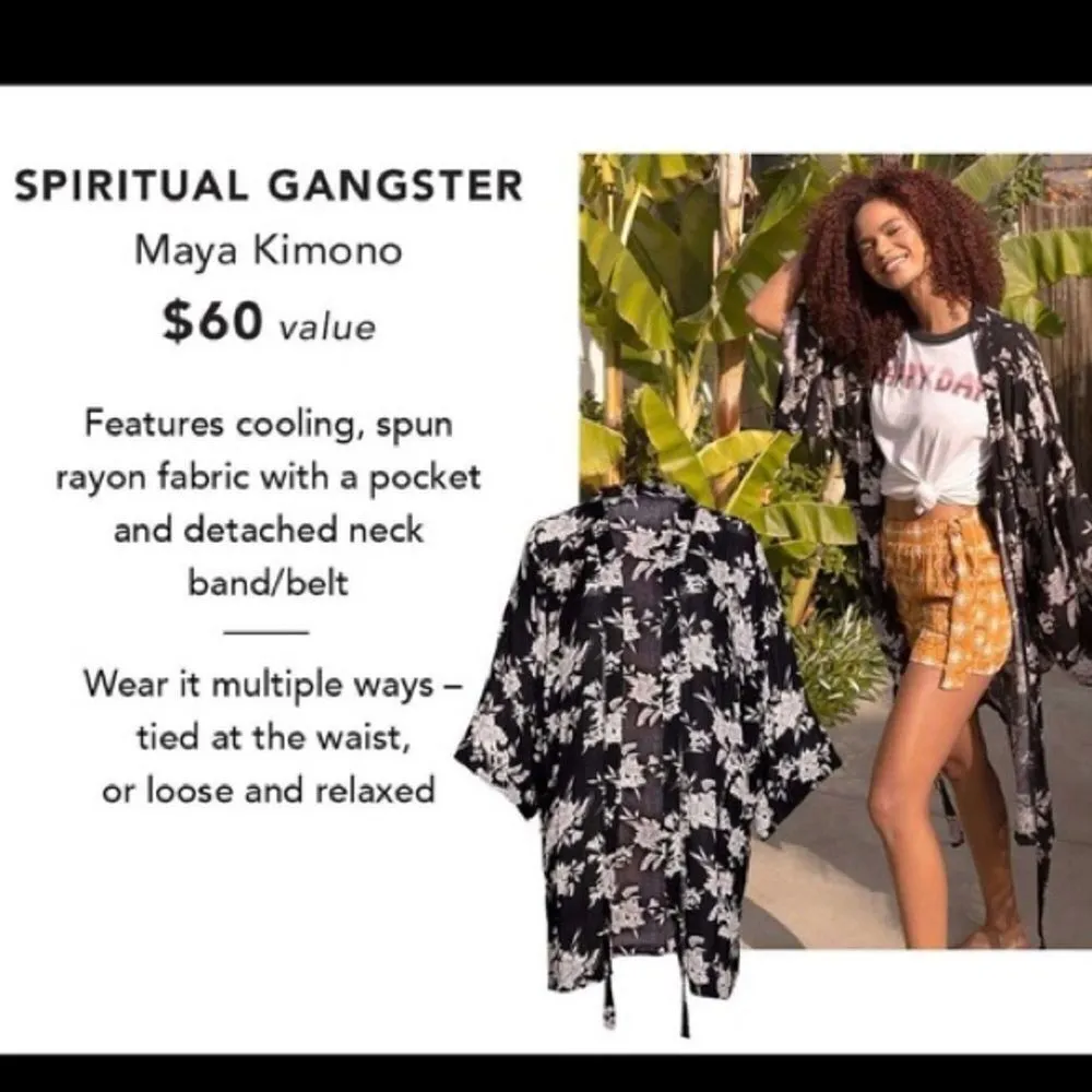 ✨ HP✨Maya Kimono Black Floral✨ - Image 3