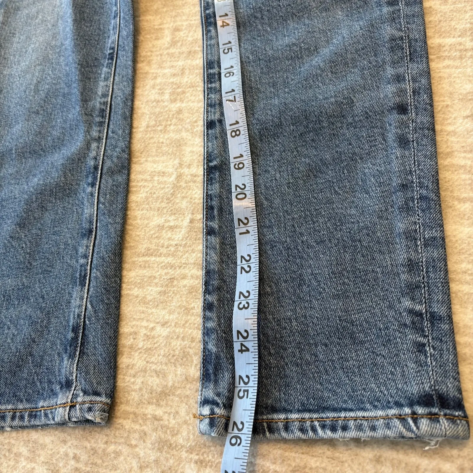 AGOLDE Toni Mid Rise Stretch Straight Ankle Jeans Blue Womens Size 24‎ - Image 5