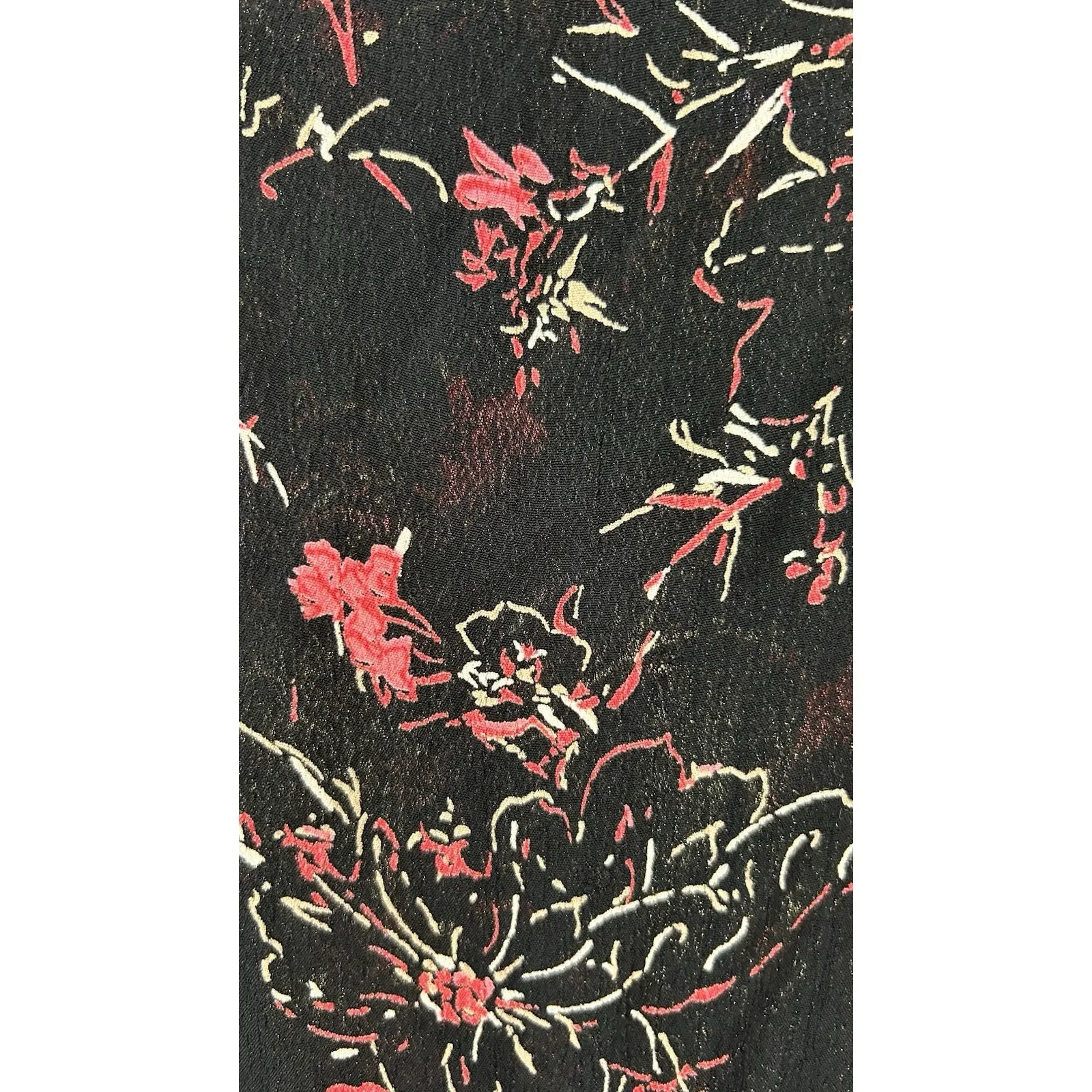 Black Floral Plus Trumpet Skirt 22/24 Kathie Lee Woman Vtg Peasant Goth Whimsy Size 22W - Image 3