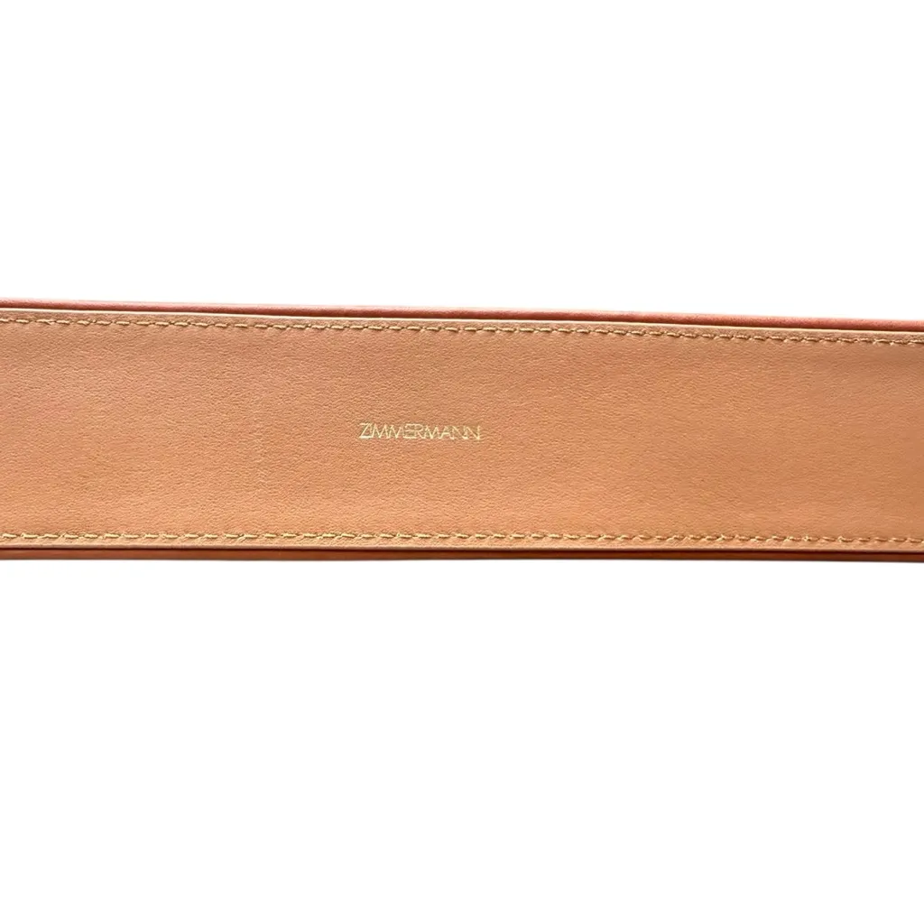 NWT Zimmermann Brown Leather Belt With Buckle | Size M/L - Image 6
