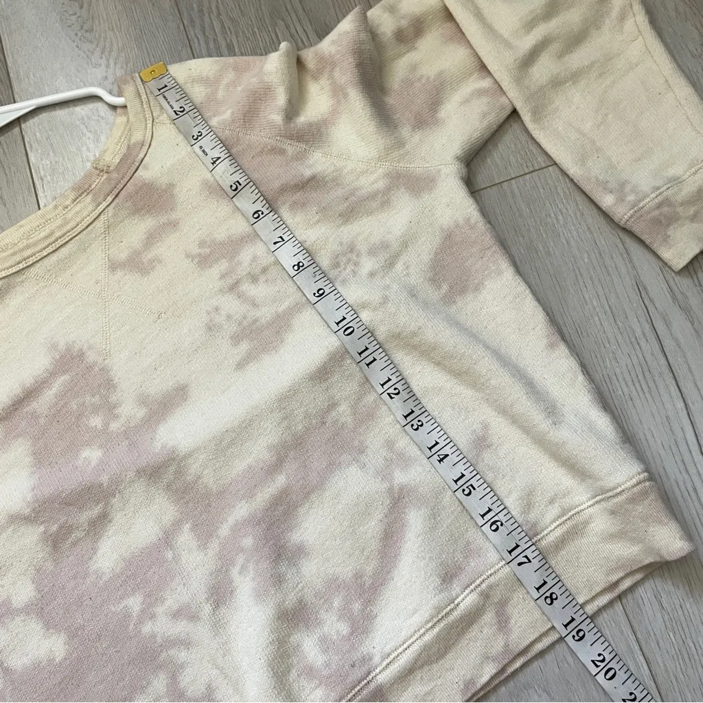 Mollusk Hemp Sweatshirt tiedye crop womens Cream Purple (xsmall) natural casual Size XS - Image 5