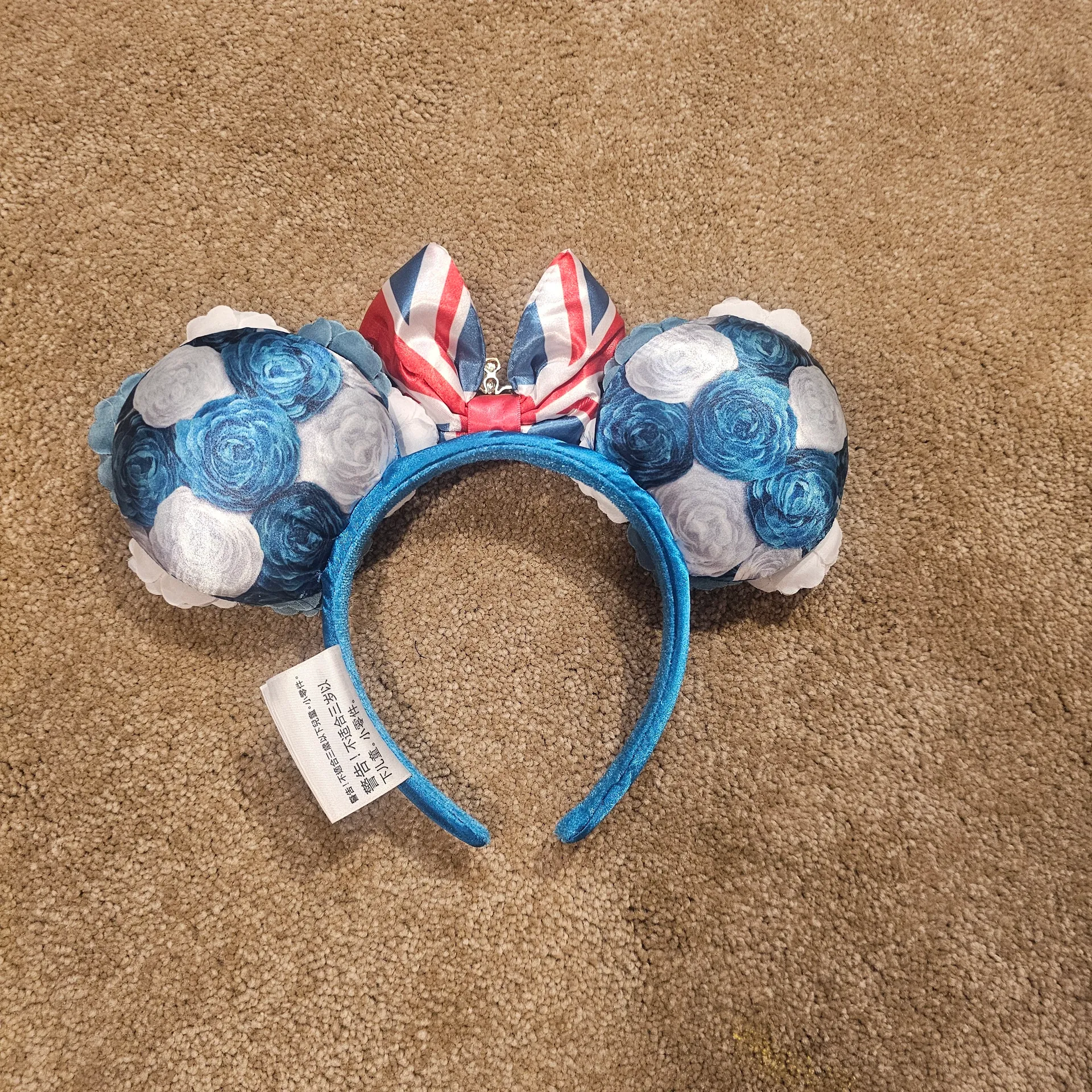 Floral Mouse Ears Headband with Bow - Image 4