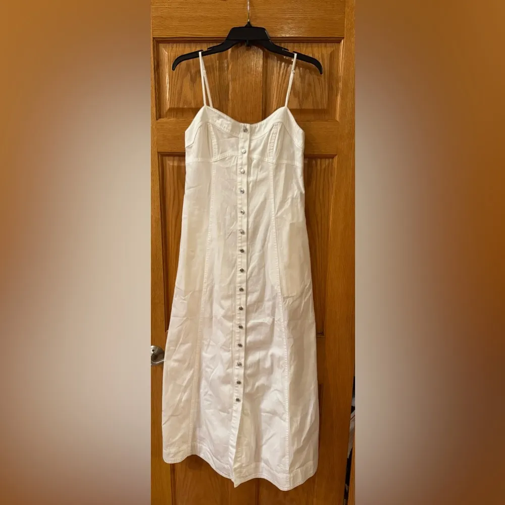 Free People Just Jill Maxi Dress size S women’s summer dress White Jean (new) - Image 2