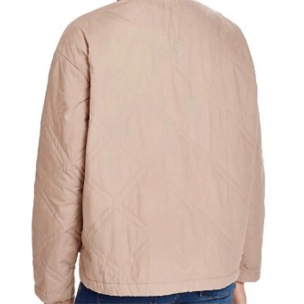 Free People Linear Quilted Bomber Jacket Size Small In Blush - Image 3