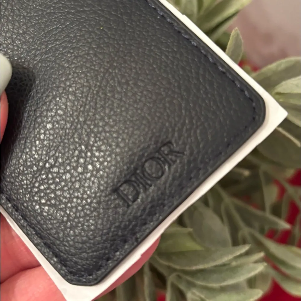 Authentic DIOR Pebbled leather logo card phone sticker NEW - Image 5