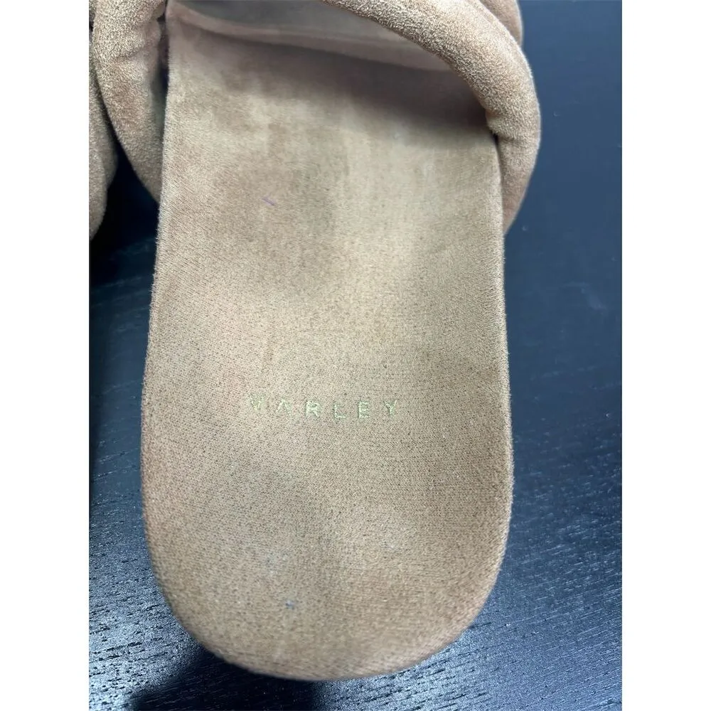 Varley Women's Giles 2.0 Quilted Slides‎ 9 Brown Double Padded Straps Sandals - Image 5