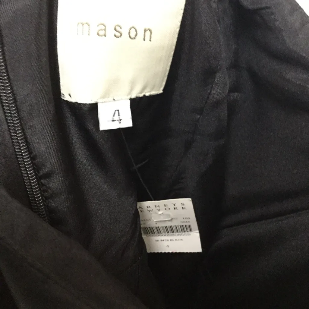 Mason Black strapless mini peplum dress size 4 Nwt cocktail date formal - Image 5