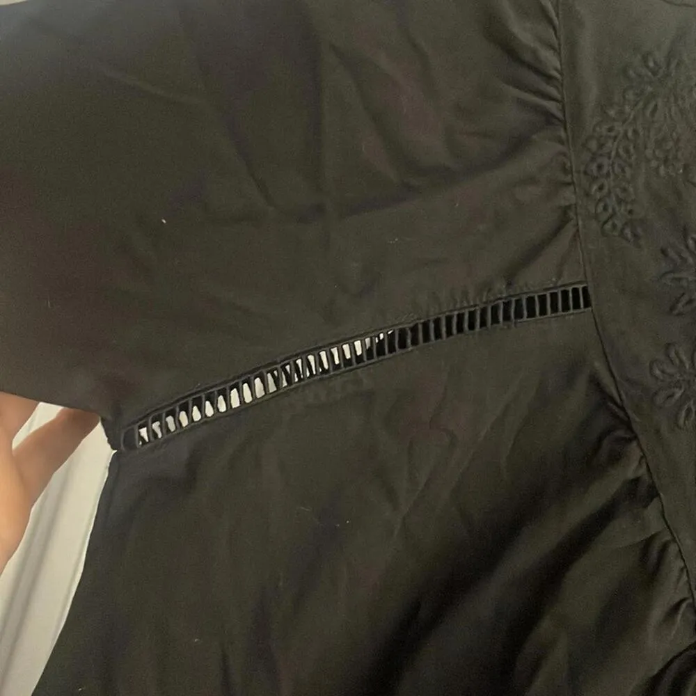 Strut & Bolt Black Babydoll Wednesday Adams Dress Capsule Wardrobe Goth - Image 5