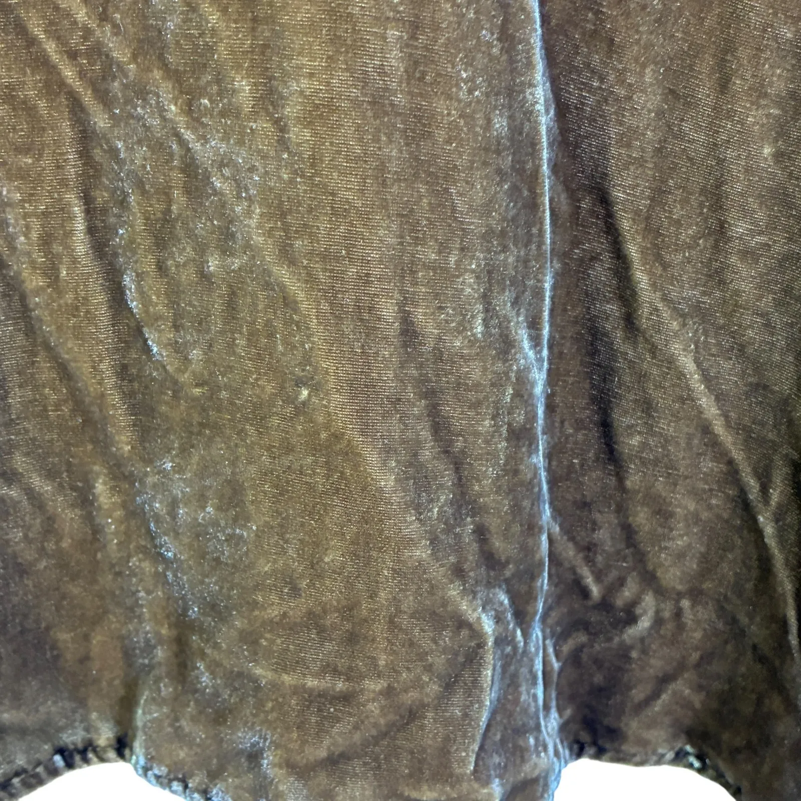 EILEEN FISHER Velvet Long Sleeve Top Gold M Medium Silk Viscose - Image 9