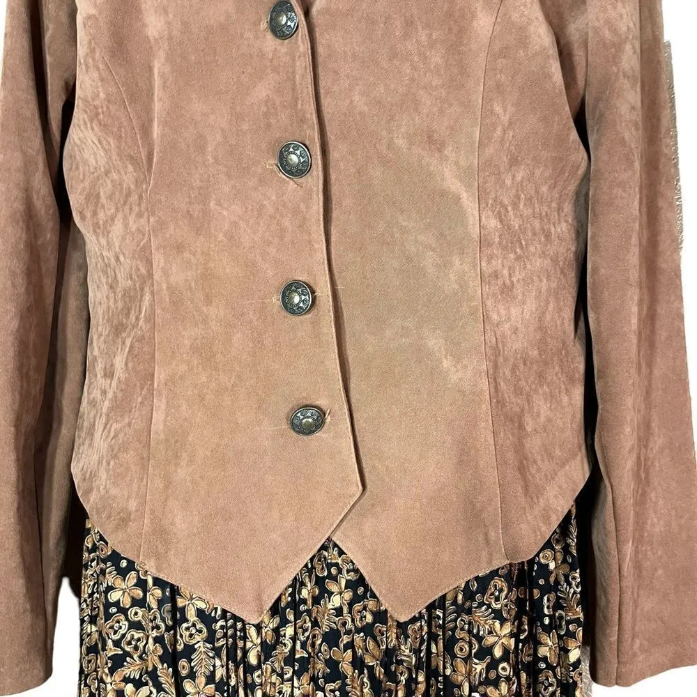 Vintage 90’s Stonebridge Dress Tan Size 14 - Image 6