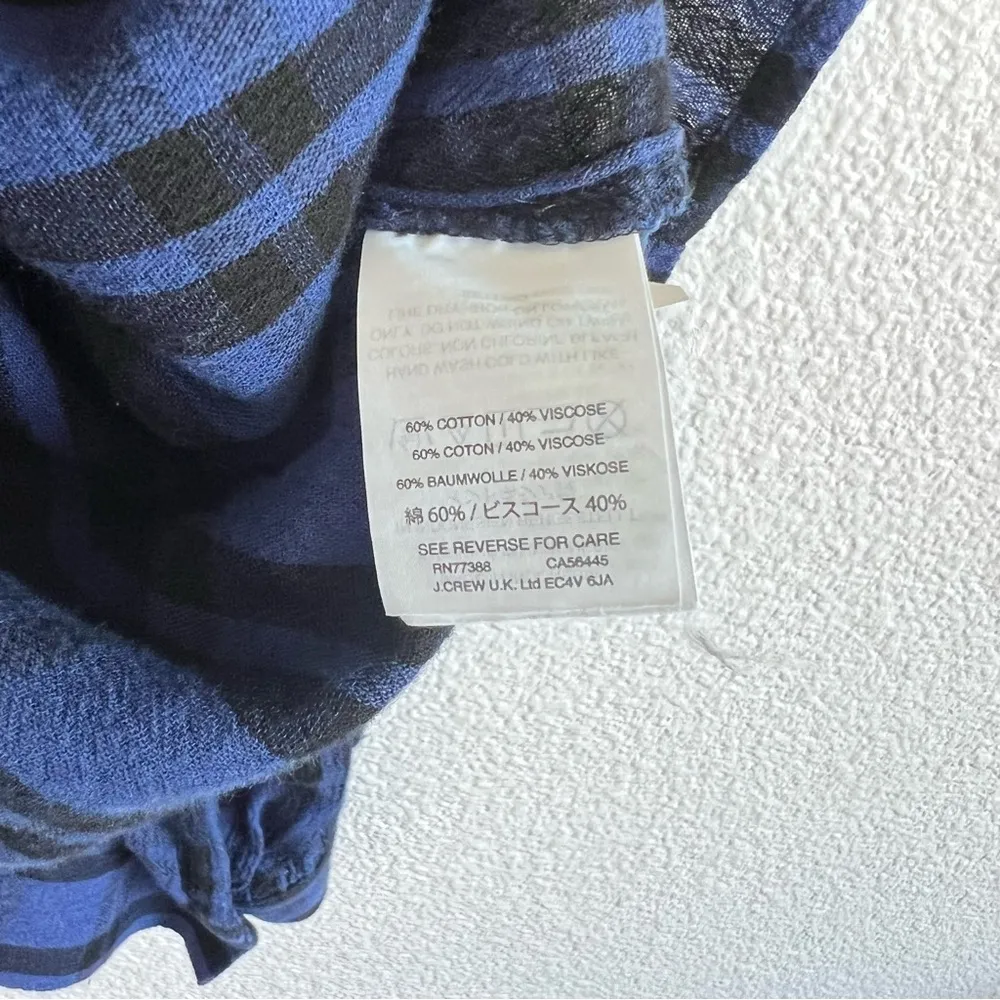 Madewell Highroad Popover Shirt in Chelton Plaid Black Blue - Image 5