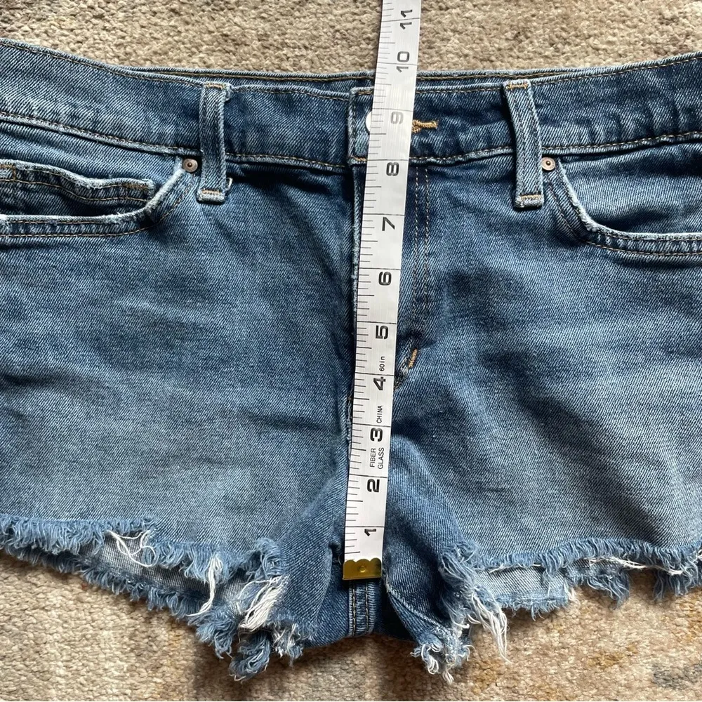 Joe’s Jeans Designer Mid Rise Raw Hem Denim Mini Shorts 28 - Image 5