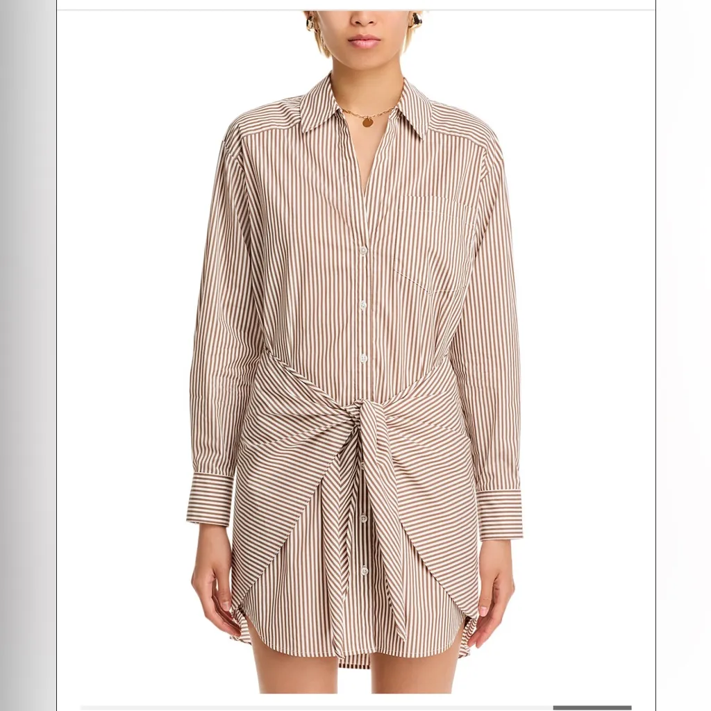 NWT Veronica Beard Roanoke Striped Shirtdress Sz 8 - Image 7