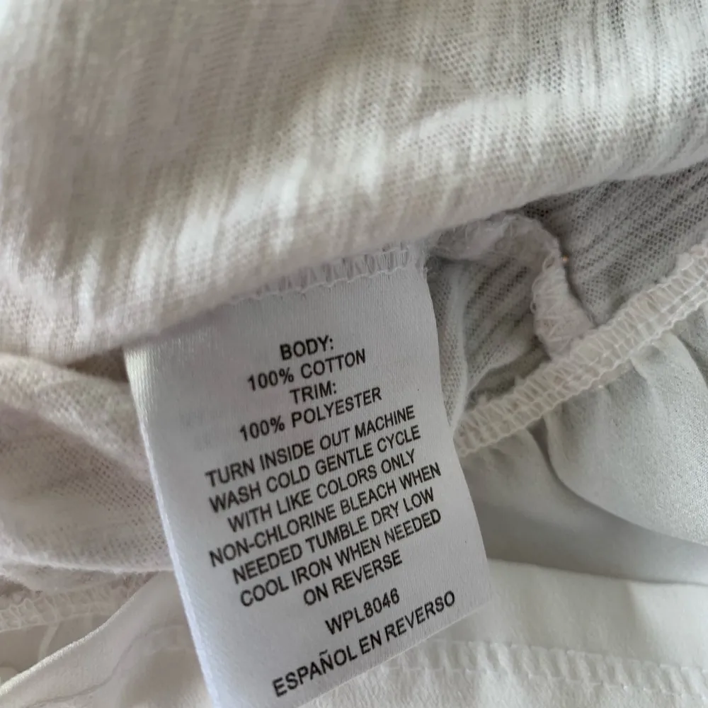 ⭐️ MAISON JULES White & Copper Striped Chiffon Top - Image 4