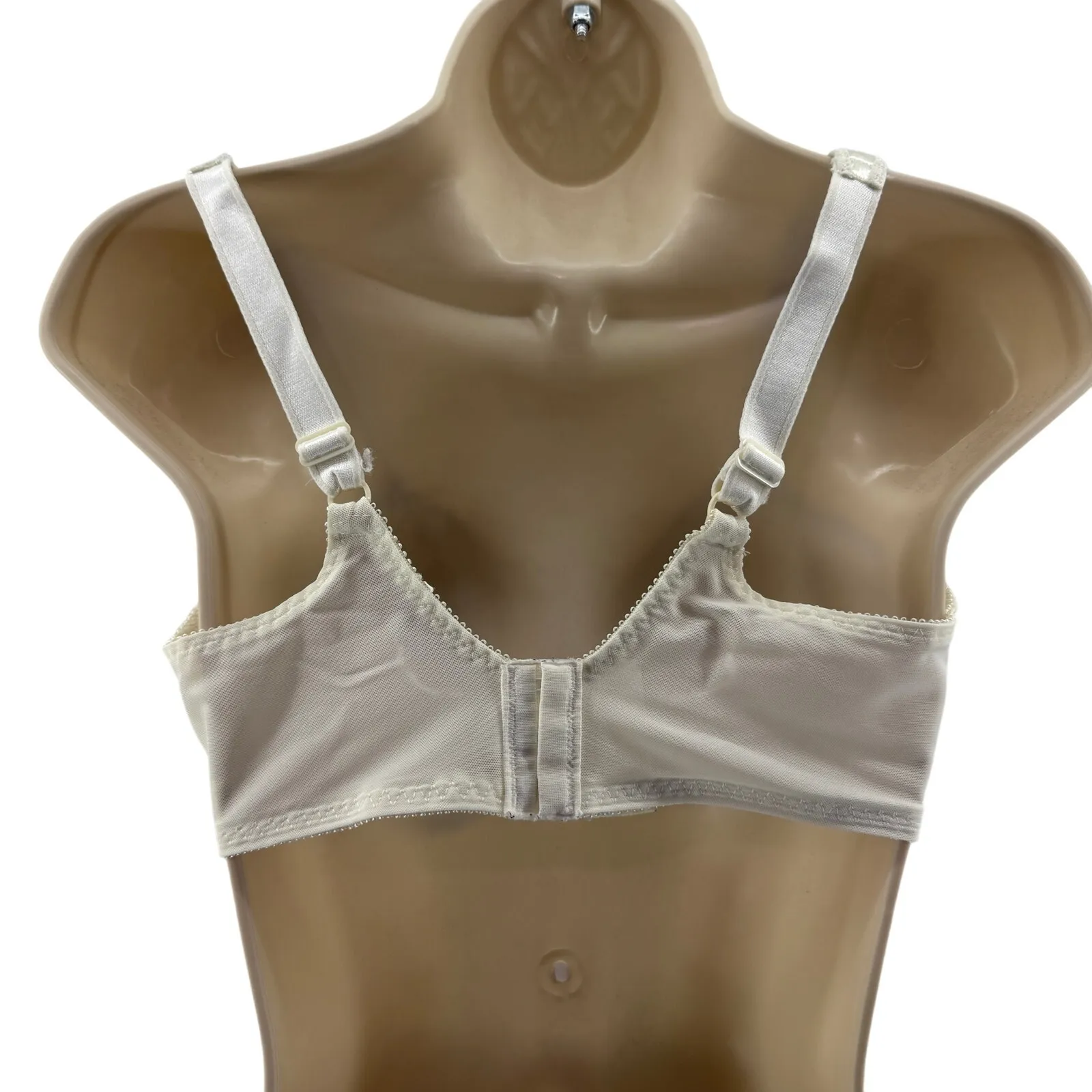 Bali Minimizer Satin Tracings Comfort Strap Underwire Bra 36C Ivory - Image 6