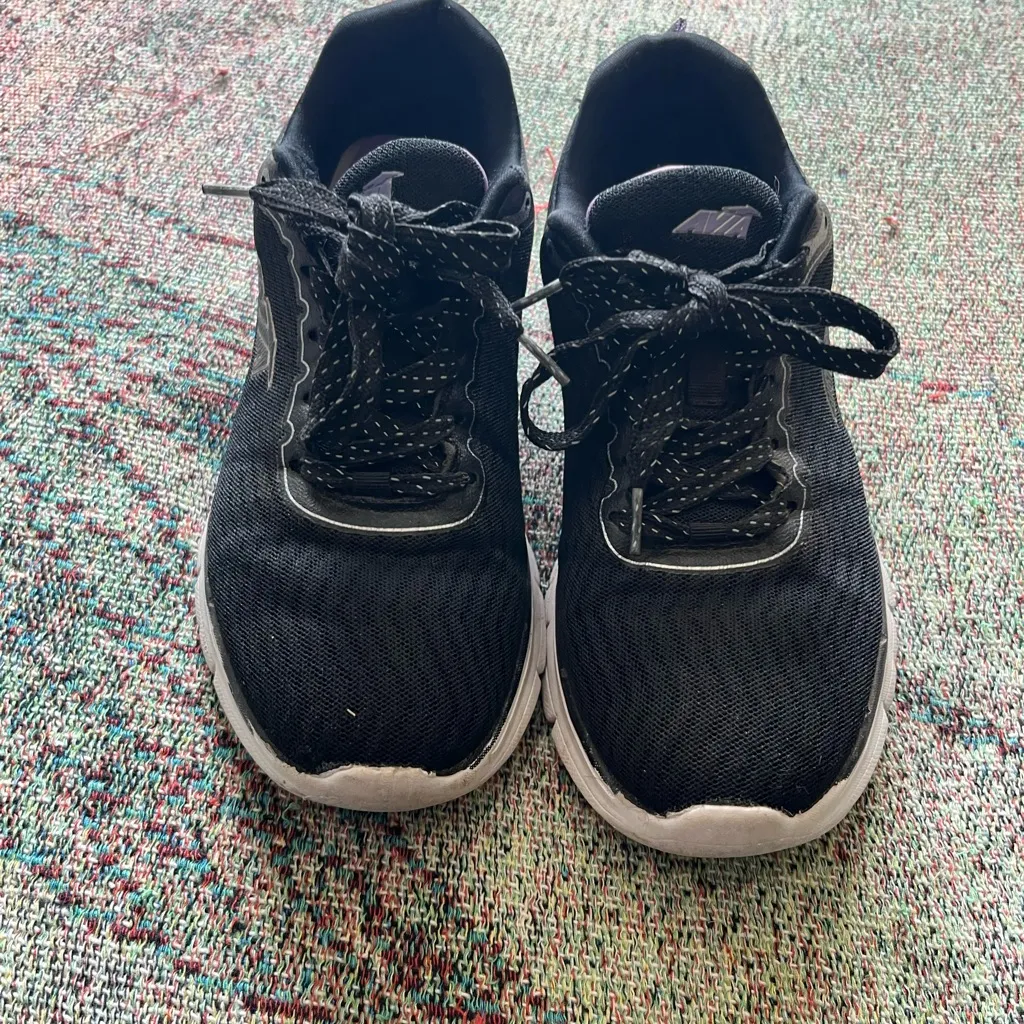 Avia Black and Purple Athletic Shoes Lightweight Design SZ 7.5 Sneakers Lace Up - Image 2