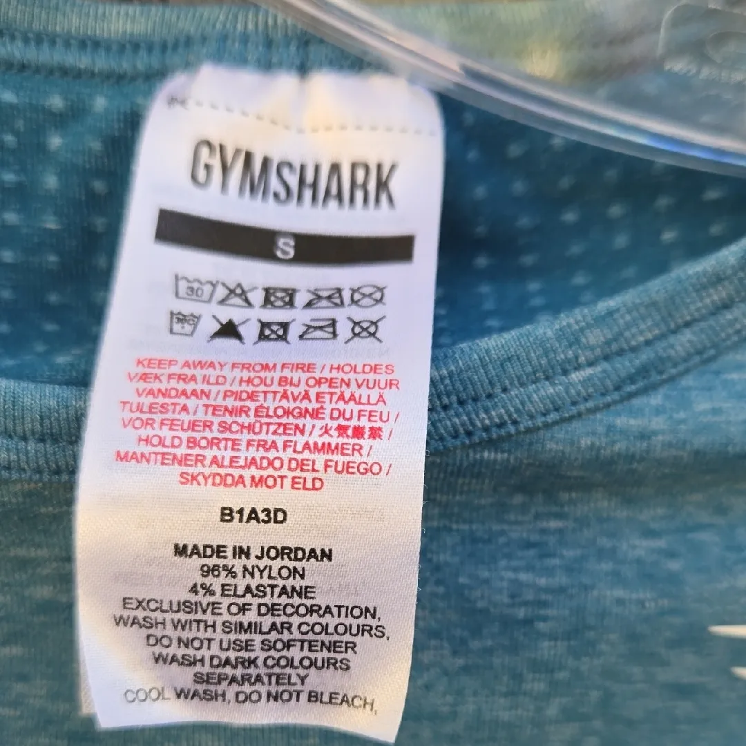 Gymshark Teal Long Sleeve Crop Top - Image 2