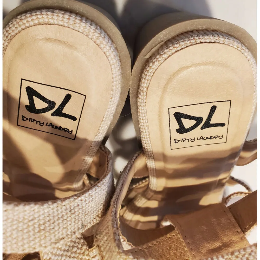 Dirty Laundry Gladiator Women's Beige Casual Strappy Sandals 8M - Image 7