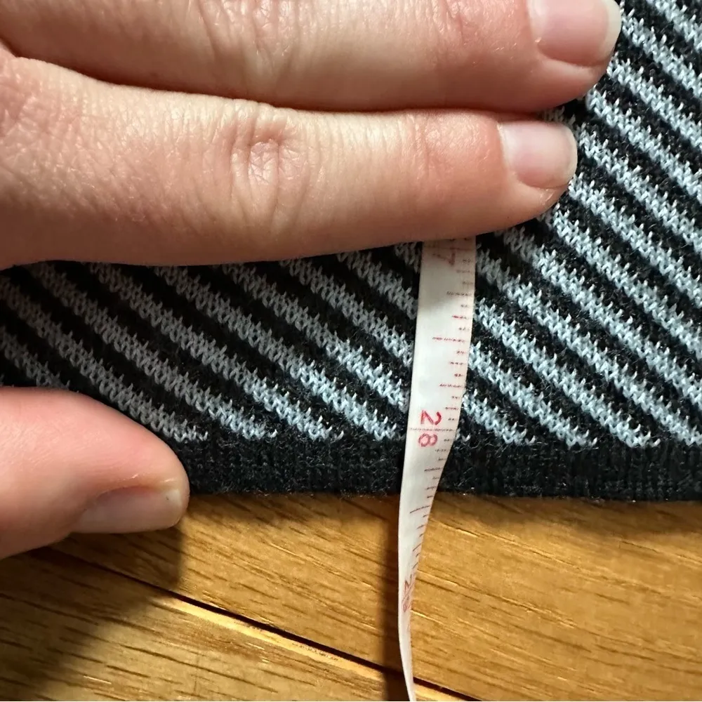 Bode Chevron Stripe Wool Turtleneck Sweater Womens 38 Medium Black - Image 9