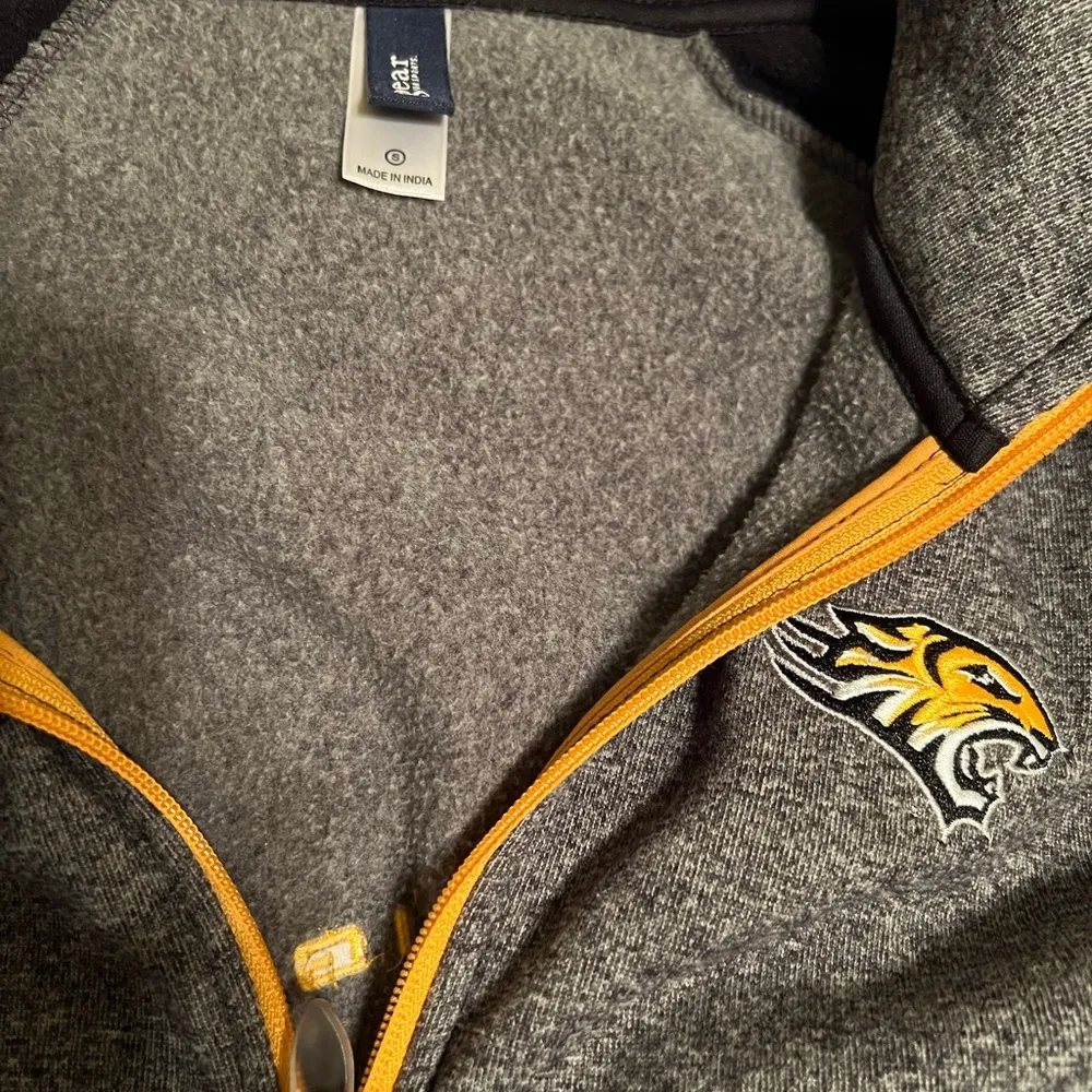 Towson Tigers zip up jacket Yellow - Image 3