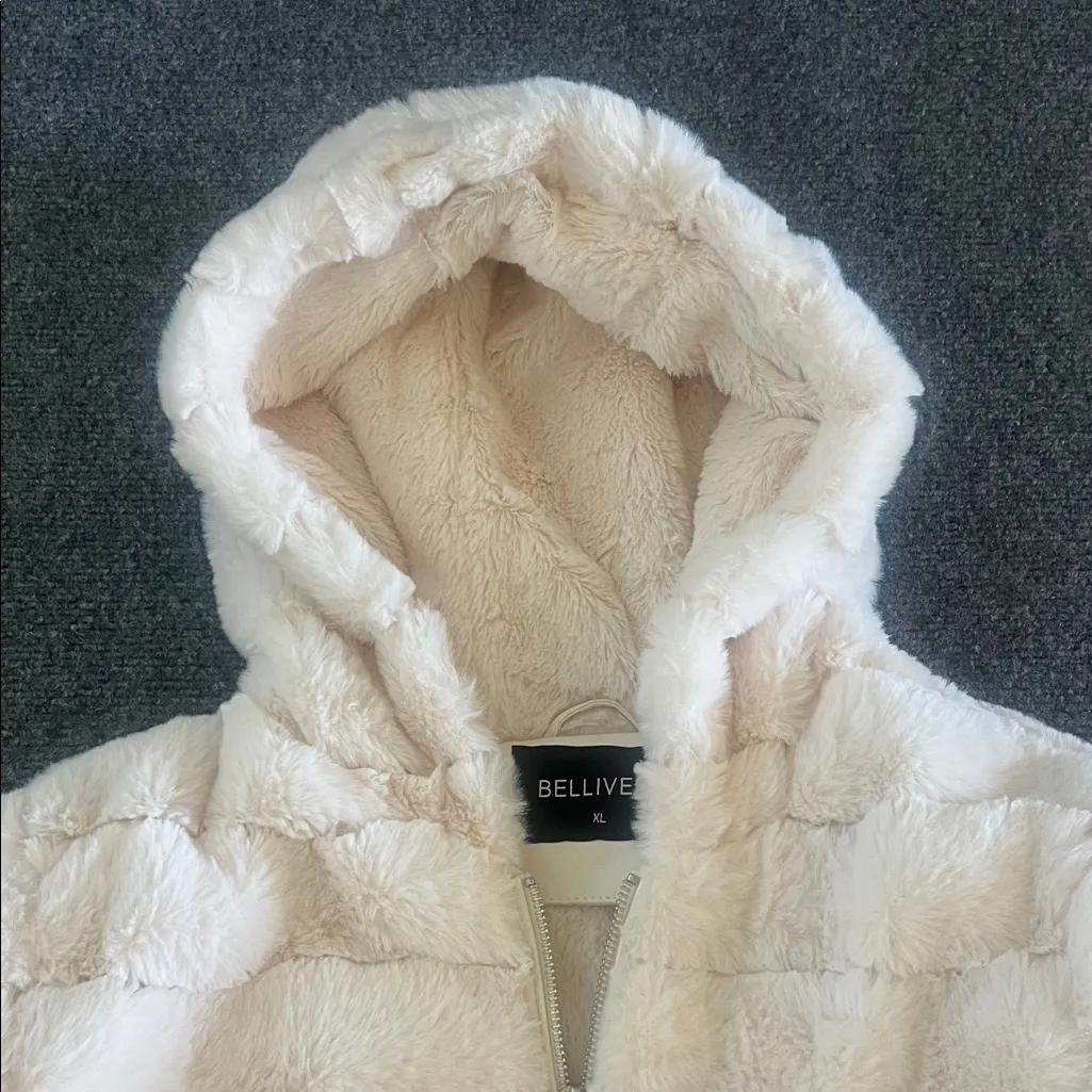 Women's Cream Bellivera Puffer/Cozy/Warm Jacket Size Xl - Image 3