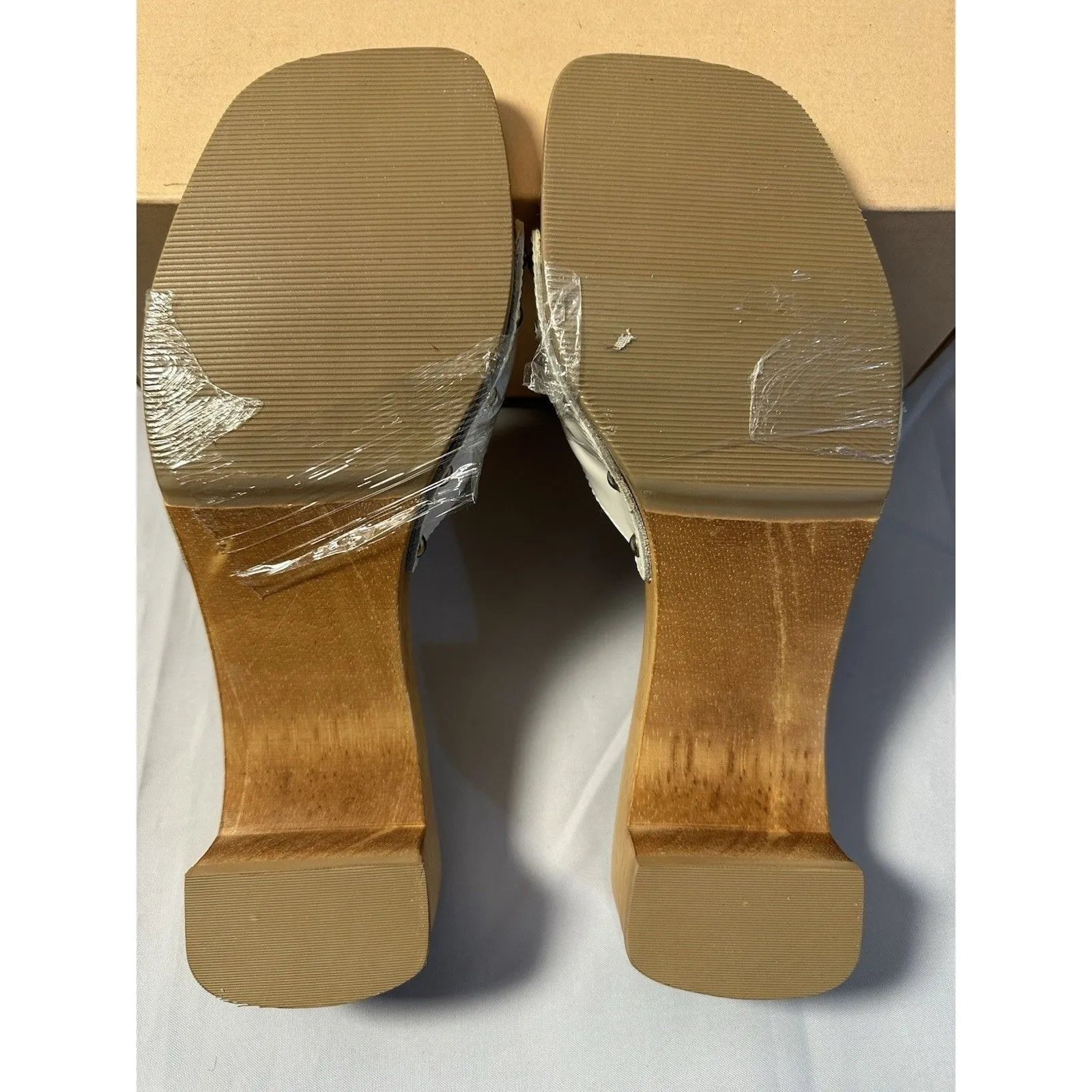 Dr. Scholl’s The Original Sandal Slide Clog SPECIAL White Smooth Leather Sz 9M - Image 10