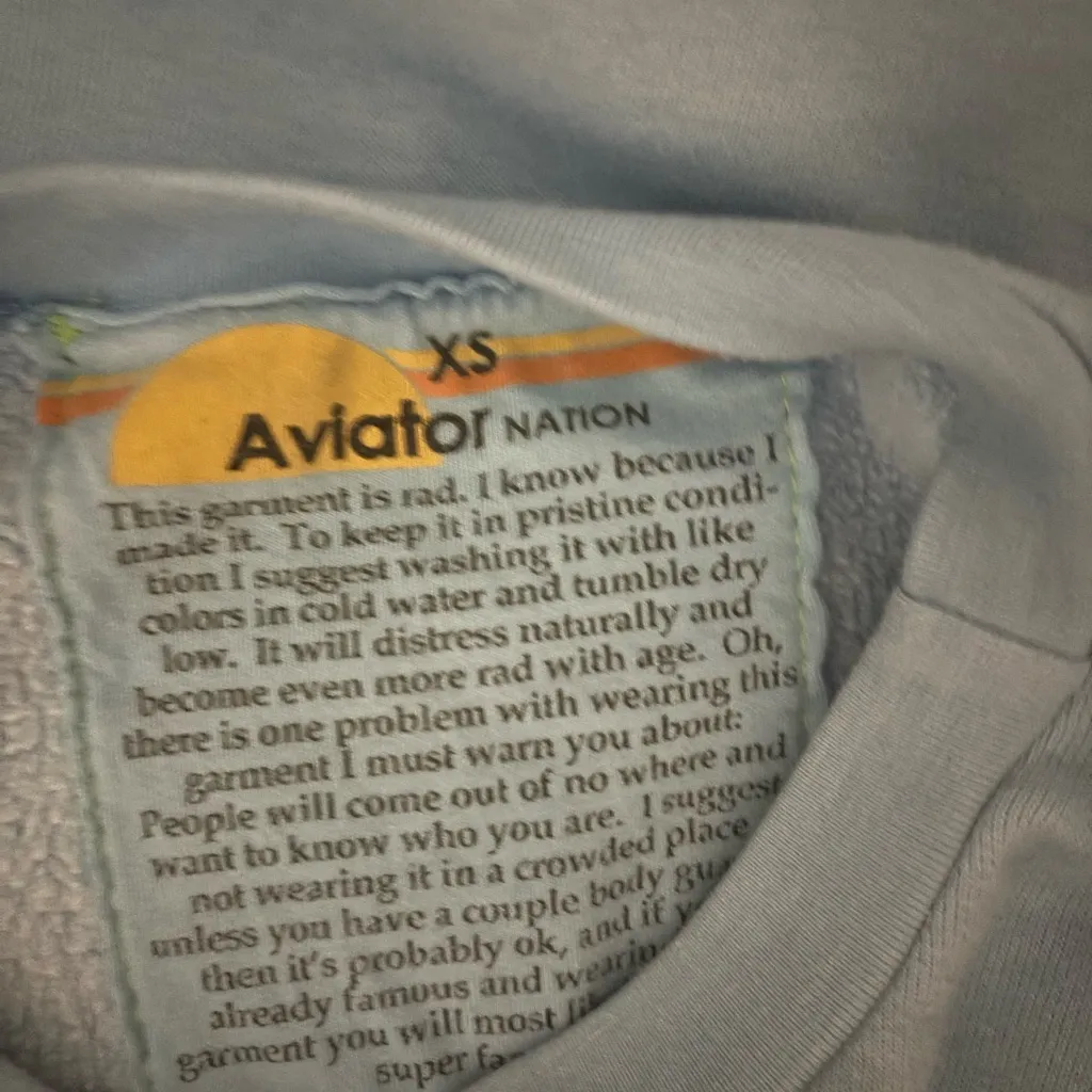 Aviator Nation Light Blue Sweatshirt - Image 3