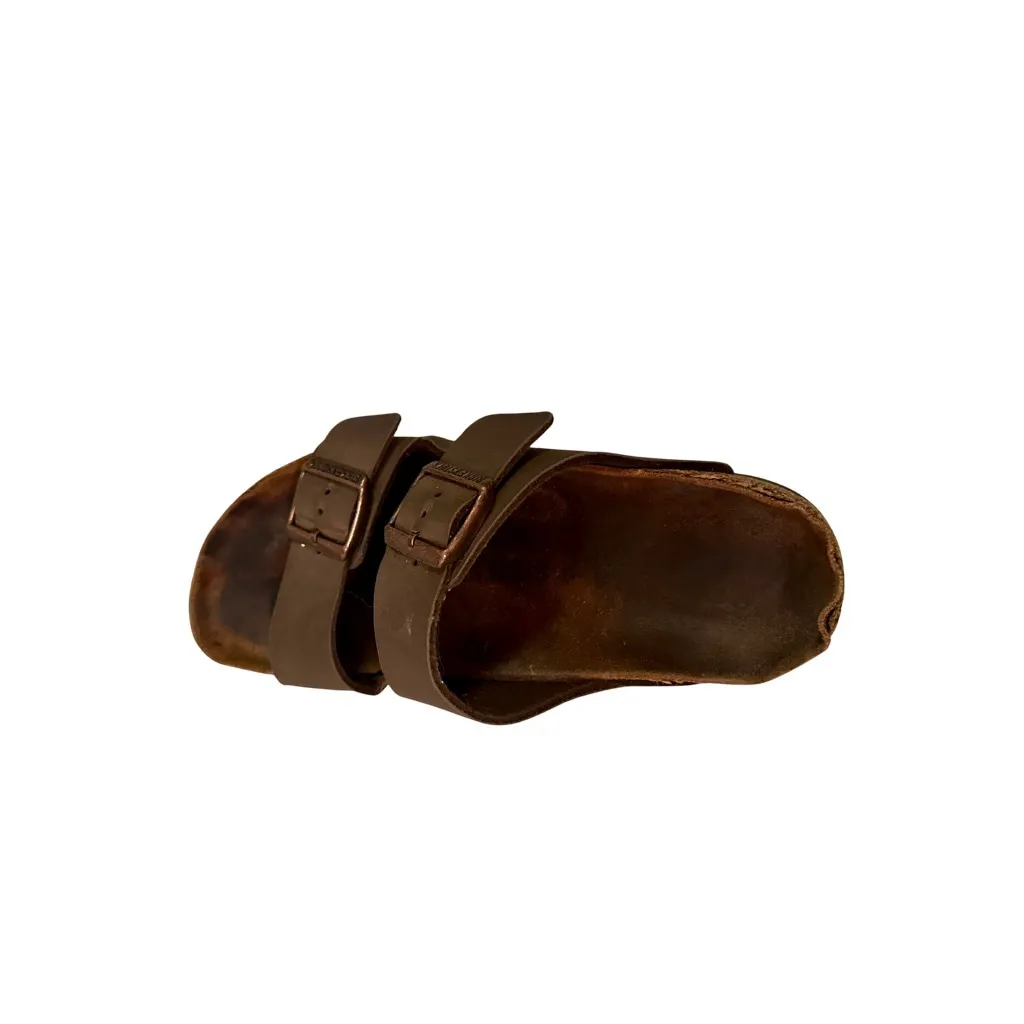 Birkenstock Arizona Sandal in Dark Brown Oiled Leather EU 40 US Women 9 Men 7 - Image 11