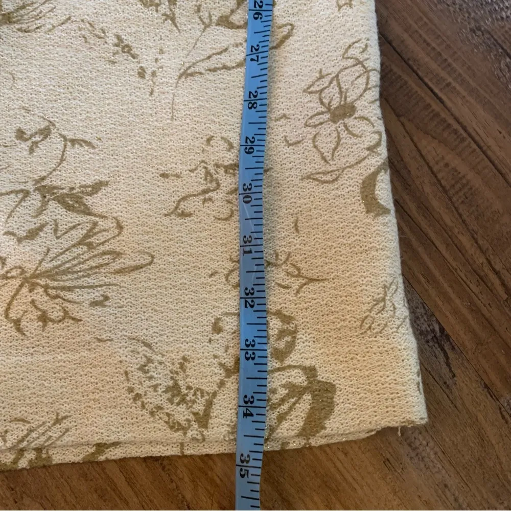 ANTHROPOLOGIE MOULINETTE SOEURS Gold Ivory Floral Dress Size 4 S Small - Image 8