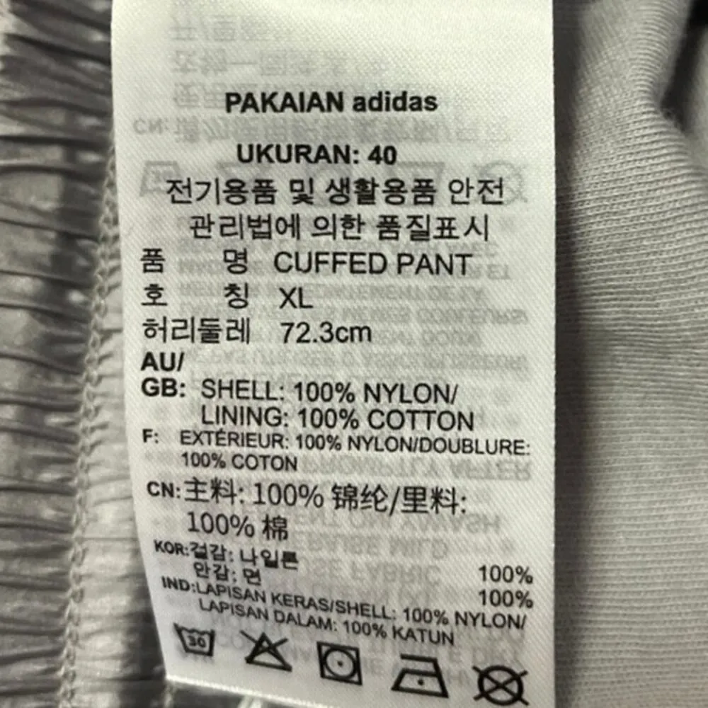 Adidas Women's Gray Colorblock Pull On Windbreaker Parachute Jogger Pants Size M - Image 7