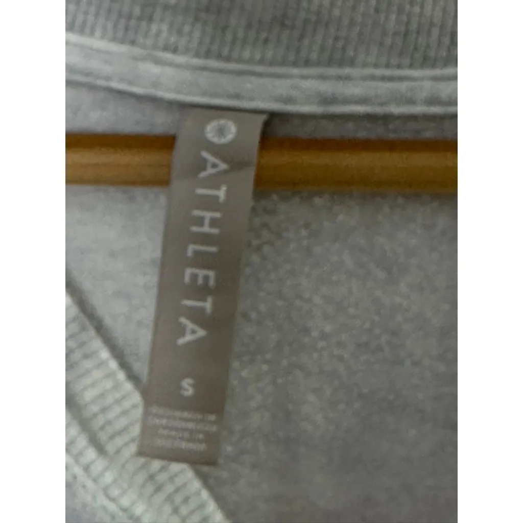 Athleta Heather Gray Coaster Luxe Sweatshirt Women's Size Small - Image 6