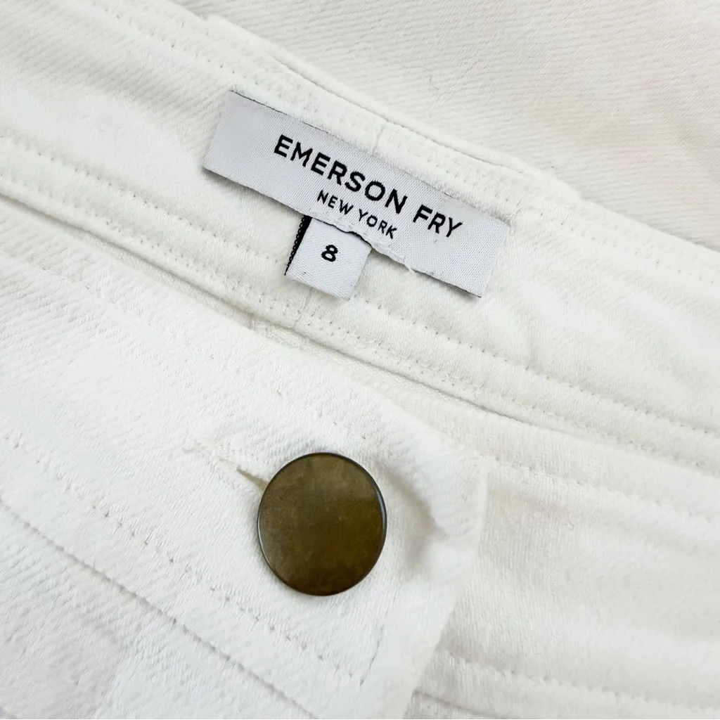 Emerson Fry New York Mick Ankle Zip Jeans in White Size 8 - Image 12